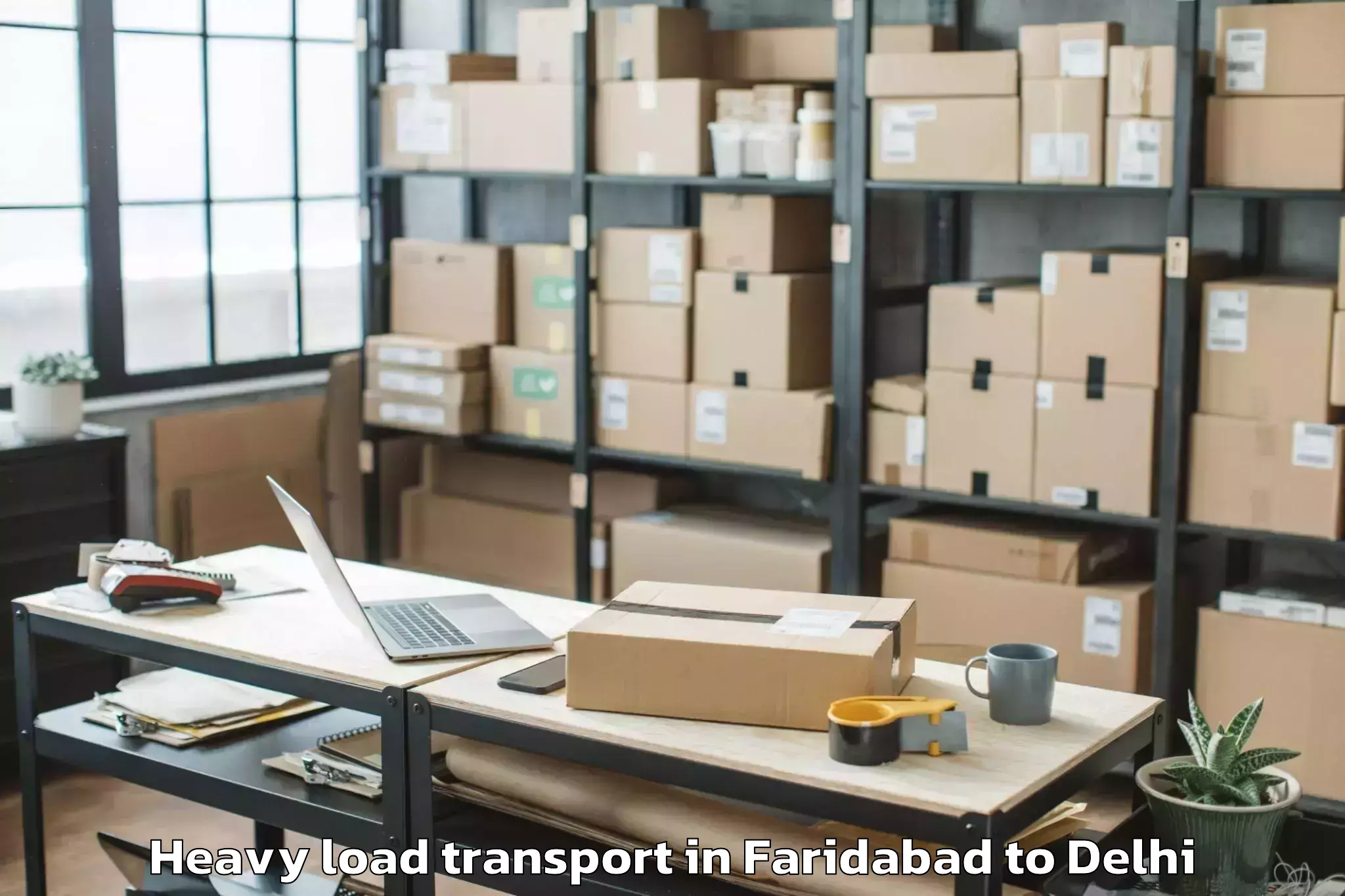 Get Faridabad to Patel Nagar Heavy Load Transport